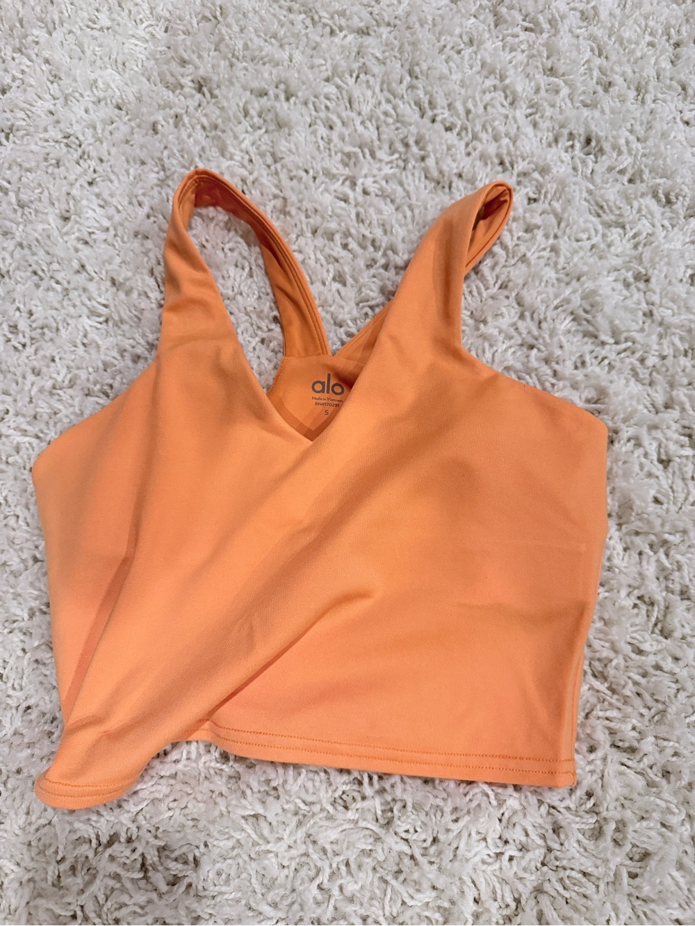 *NEW* ALO Yoga airbrush real bra tank (Satsuma Breeze) - Picture 1 of 3